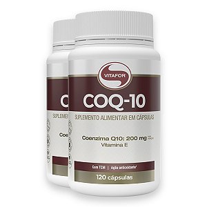 Kit 2 Coenzima Q10 200mg Vitafor 120 Cápsulas