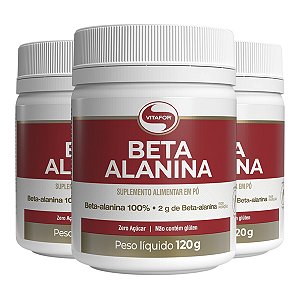 Kit 3 Beta Alanina Vitafor Vegano 120g