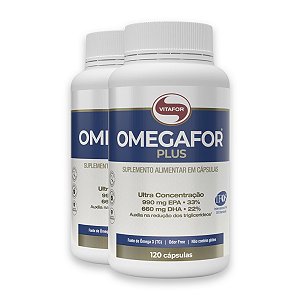 Kit 2 Omegafor Plus Vitafor 120 Cápsulas