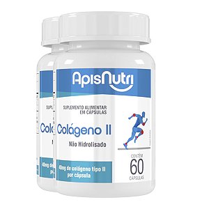 Kit 2 Colágeno Tipo II Apisnutri 60 Cápsulas