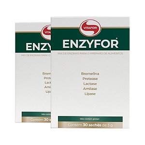 Enzimas Enzyfor Vitafor 30 Sachês Kit 02 Und