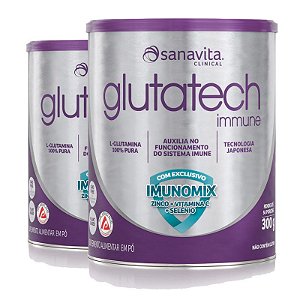 Kit 2 Glutatech Immune Glutamina Sanavita 300g