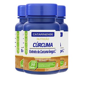 Kit 3 Cúrcuma Catarinense 130mg 30 Cápsulas