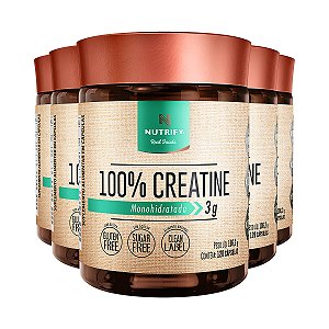 Kit 5 Creatina 100% Creatine Nutrify 120 Cápsulas