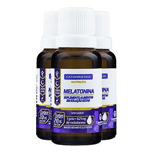 Kit 3 Melatonina Catarinense Sem Sabor 20ml