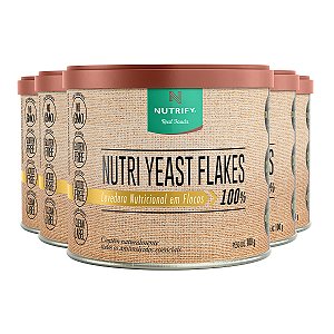 Kit 5 Levedura Nutricional Nutri Yeast Flakes Nutrify 100g