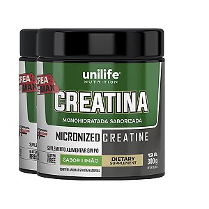 Kit 2 Creatina Monohidratada Unilife Limão 300g