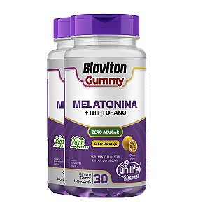 Kit 2 Gummy Melatonina Unilife 30 Gomas Maracujá