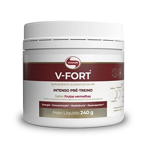 V-Fort - Intenso Pré treino Vitafor 240g Frutas Vermelhas