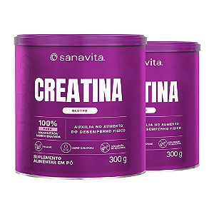 Kit 2 Creatina Treinamento Sanavita Neutro 300g