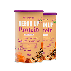 Kit 2 Vegan Up Treinamento Sanavita Caramel Coffe 450g