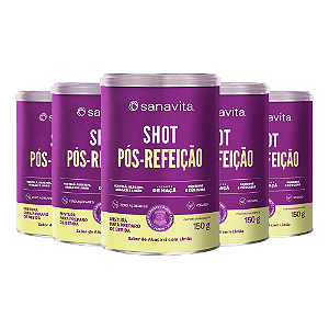 Kit 5 Shot Pós Refeição Treinamento Sanavita Abacaxi Com Limão 150g