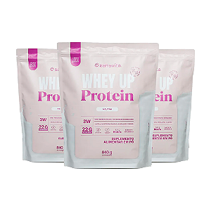 Kit 3 Whey Up Protein Treinamento Neutro 840g