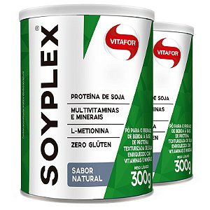 Kit 2 Soy Plex Proteína de Soja Vitafor 300g Natural