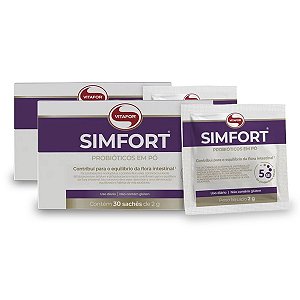 Probióticos Simfort Vitafor Mix 30 Sachês de 2g Kit 02 Und