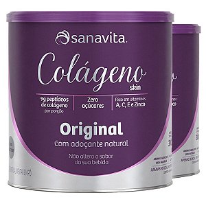 Kit 2 Colágeno hidrolisado em pó Sanavita original 300G