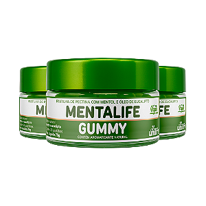 Kit 3 Mentalife Gummy Unilfe Menta e Eucalipto 30 gomas