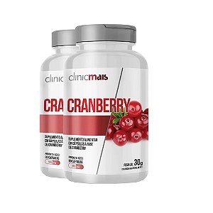 Kit 2 Cranberry 500mg ClinicMais 60 cápsulas