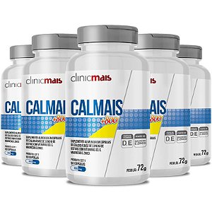 Kit 5 Calmais 900mg +800 Clinic Mais 90 cápsulas