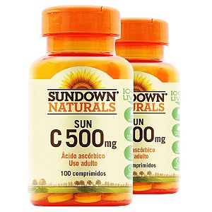 Kit 2 Vitamina C 500mg Sundown 100 Tablets