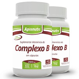 Kit 2 Complexo B Apisnutri 60 cápsulas