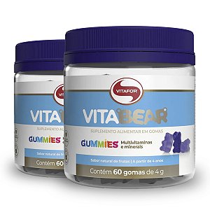 Kit 2 Vita Bear Multivitáminicos 200g Vitafor 60 gomas