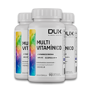 Kit 3 Multivitamínico Esportivo Dux 90 Cápsulas Sem Sabor