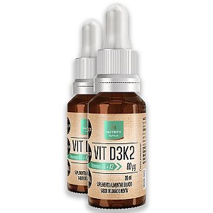 Kit 2 Vitamina D3K2 Nutrify 20ml Sabor Limão e Menta