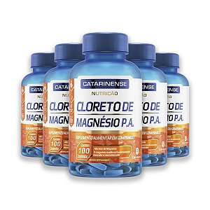 Kit 5 Cloreto de Magnésio Catarinense 100 Comprimidos