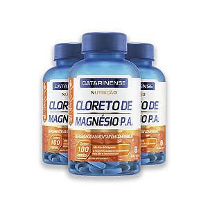 Kit 3 Cloreto de Magnésio Catarinense 100 Comprimidos