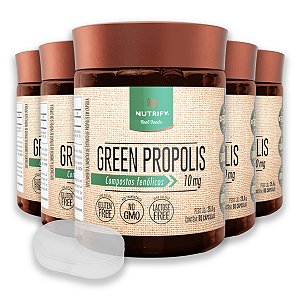 Kit 5 Green Propolis Nutrify 60 Cápsulas + Porta Cápsulas
