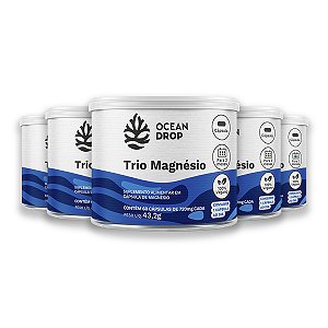 Kit 5 Trio Magnésio 60 Cápsulas Ocean Drop