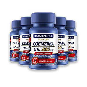 Kit 5 Coenzima Q10 200mg 30 Cápsulas Catarinense