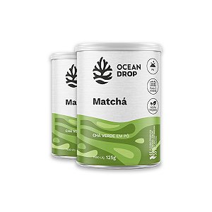 Kit 2 Matchá em pó Chá Verde Ocean Drop Vegano 125g