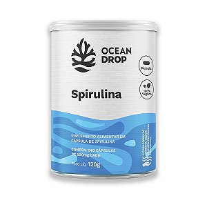 Spirulina 520mg Ocean Drop Vegana 240 Cápsulas