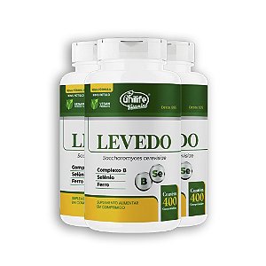 Kit 3 Levedo de Cerveja Complexo B, Selenio e Ferro Unilife