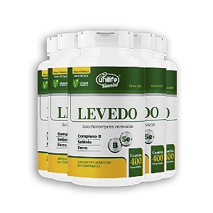 Kit 5 Levedo de Cerveja Complexo B, Selenio e Ferro Unilife