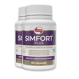 Kit 2 Simfort Plus Vitafor Probióticos 60 Cápsulas