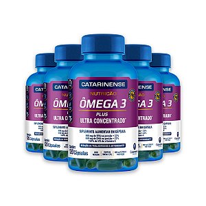 Kit 5 Ômega 3 Plus Ultra Concentrado Catarinense 120 Cápsulas