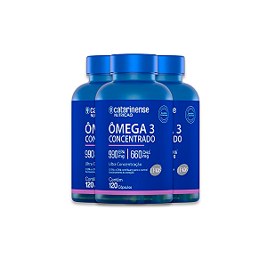 Kit 3 Ômega 3 Plus Ultra Concentrado Catarinense 120 Cápsulas