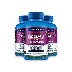Kit 3 Ômega 3 Plus Ultra Concentrado Catarinense 120 Cápsulas