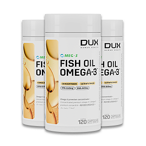 Kit 3 Ômega 3 Dux Fish Oil 430mg 120 Cápsulas