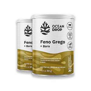 Kit 2 Feno Grego e Boro Ocean Drop 120 Cápsulas