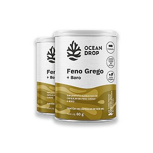 Kit 2 Feno Grego e Boro Ocean Drop 120 Cápsulas