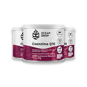 Kit 3 Coenzima Q10 e Vit. E Ocean Drop 60 Cápsulas