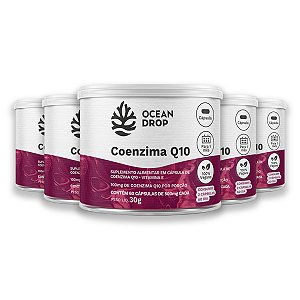 Kit 5 Coenzima Q10 e Vit. E Ocean Drop 60 Cápsulas