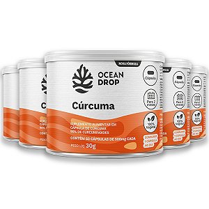 Kit 5 Cúrcuma Ocean Drop 60 Cápsulas