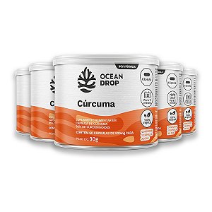 Kit 5 Cúrcuma Ocean Drop 60 Cápsulas