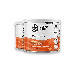 Kit 2 Cúrcuma Ocean Drop 60 Cápsulas