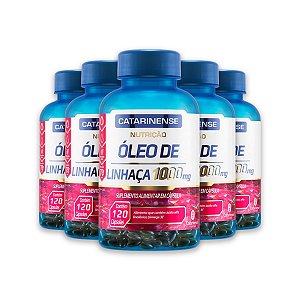 Kit 5 Óleo de Linhaça Catarinense 120 Cápsulas